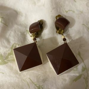 Art Deco style W Germany vintage pair of earrings.